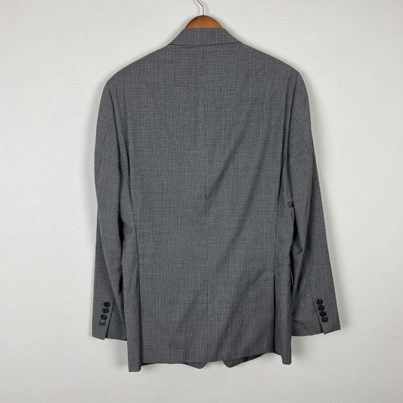 CALVIN KLEIN Blazer Jacket Sports Coat Men 38R Gray Check 100% Wool Professional - Picture 5 of 16